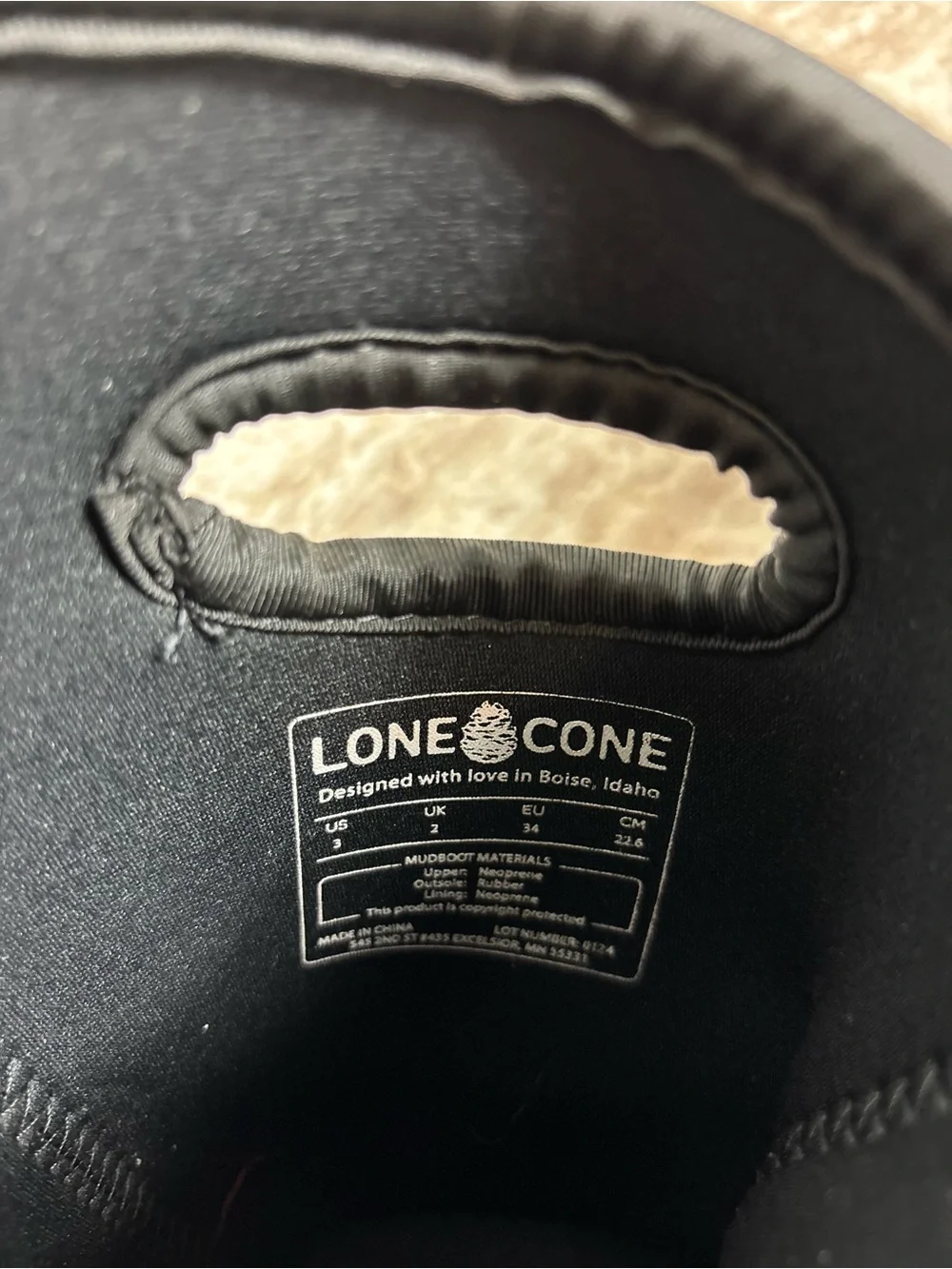 Lone Cone Camp Mudboot Size 3